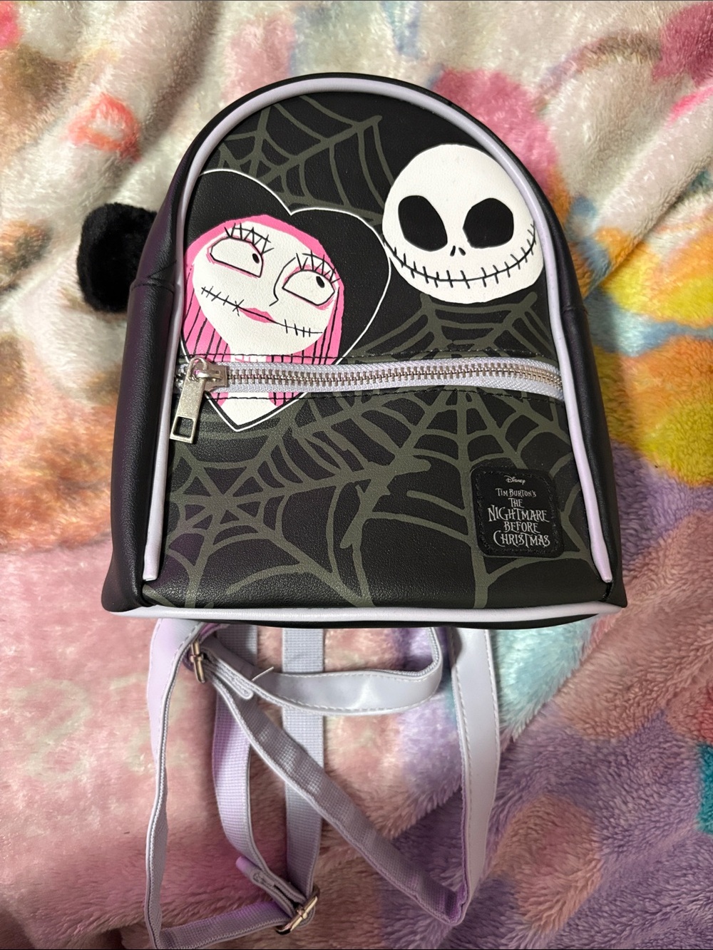 Disney The Nightmare Before Christmas Kids Mini Backpack - Black & Pink